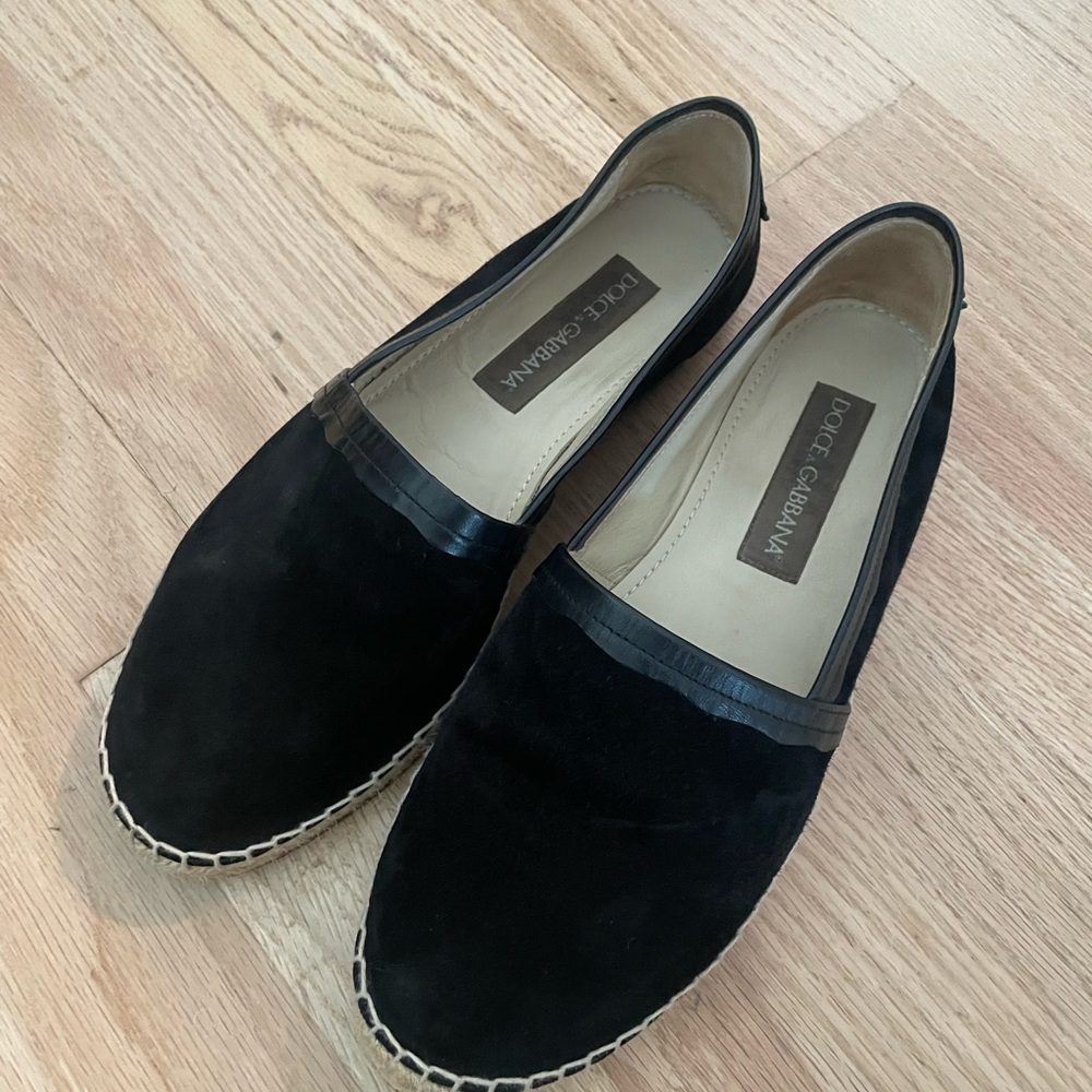 Dolce & Gabbana Black Suede Espadrilles